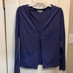 Jessica Ash Sequin Twin Sweater Set